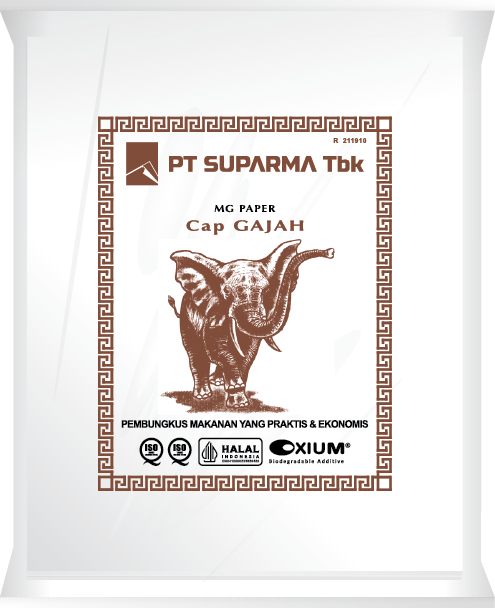 kertas bungkus putih kemasan coklat cap gajah