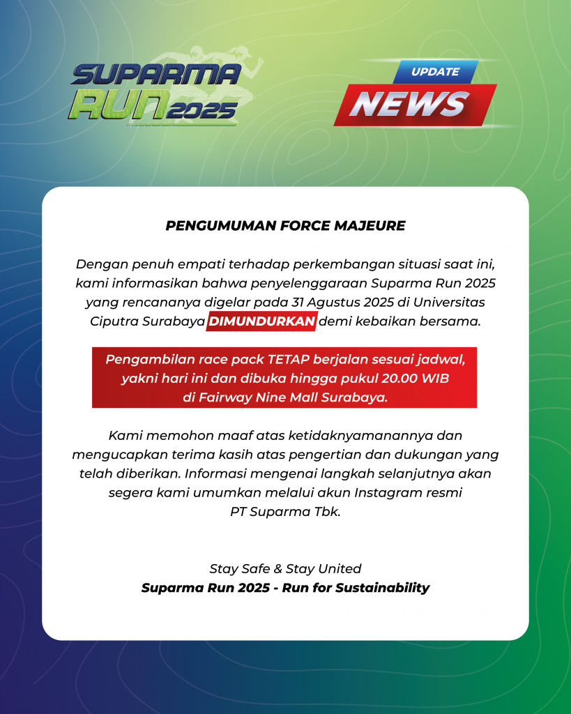 reschedule suparma run 2025